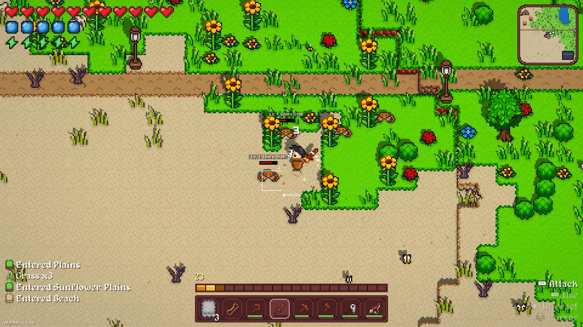 A Vestalborne player on the sunflower plains, where the grass gives way to dry sand